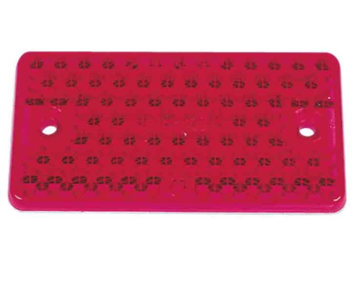 Odrazka červená 91x47mm voľná