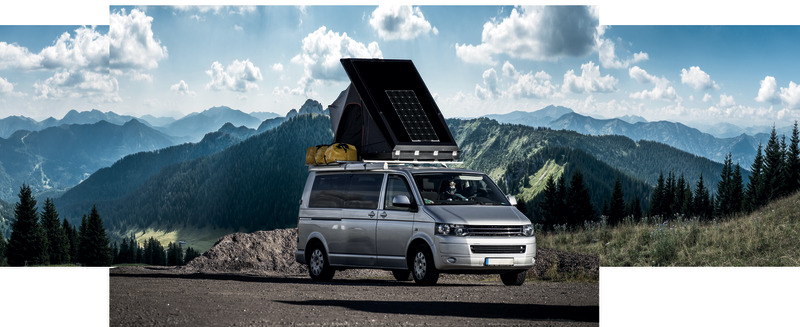 MC Camping – ohybný solárny panel 100 W, 690 × 940 × 2,5 mm