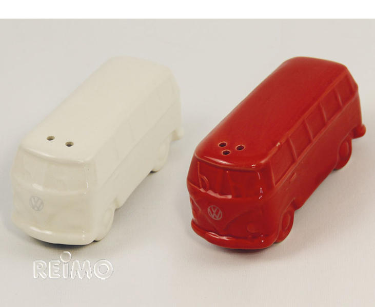 VW Collection soľnička + korenička červená + biela