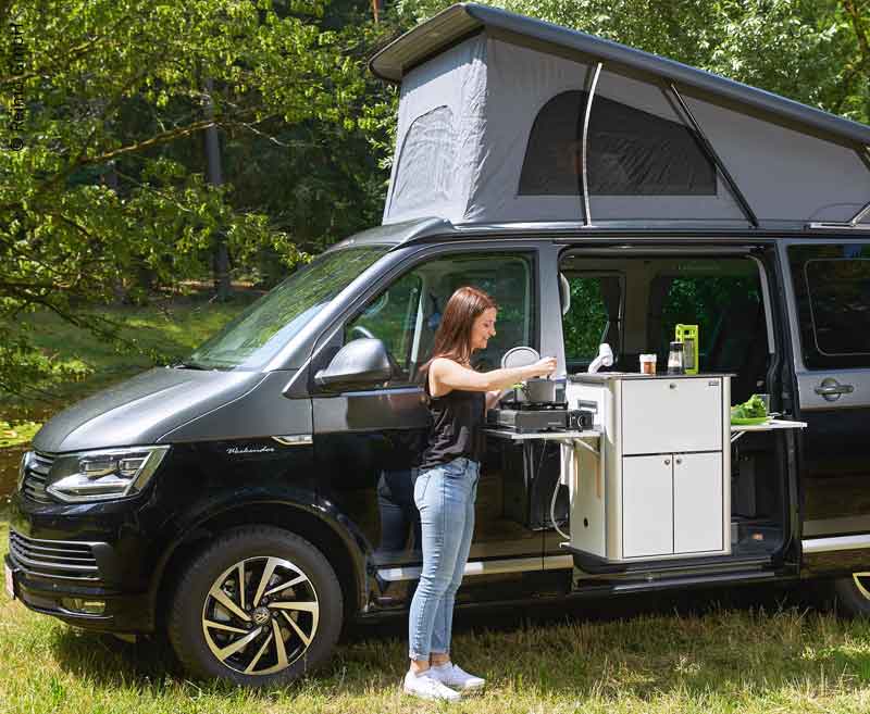 Multifunkčná kuchyňa EASY – montáž na pravej strane – biela s vysokým leskom