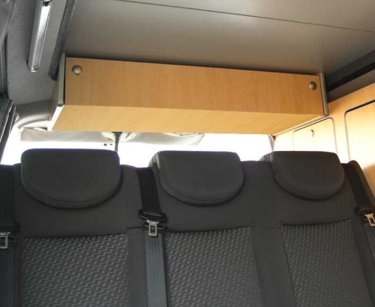Stropná skrinka pre spálňovú strechu EasyFit s roštovou posteľou, VW T6/T5 Sportcamper