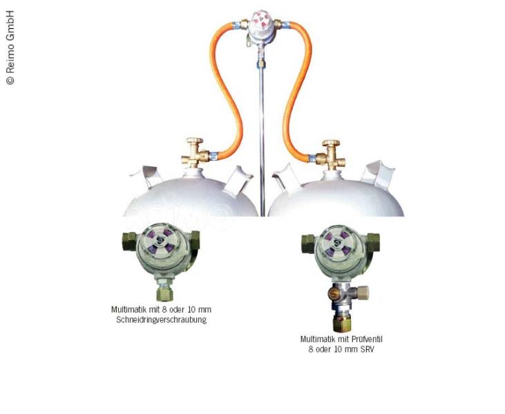 Multimatik 2-bottle system 50 mbar outlet 8mm