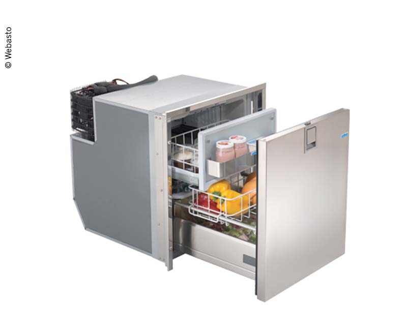 Zásuvková chladnička 65L Inox 12/24V DC, beznámrazová