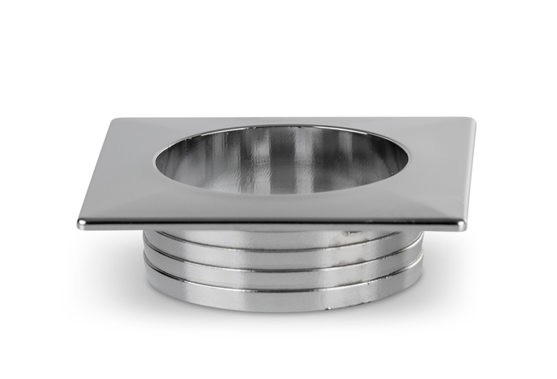 Rozeta Push Lock – leštený chróm, štvorcová