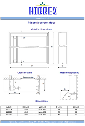 Sieť proti lietaniu na dvere kabíny, 185 x 65 cm