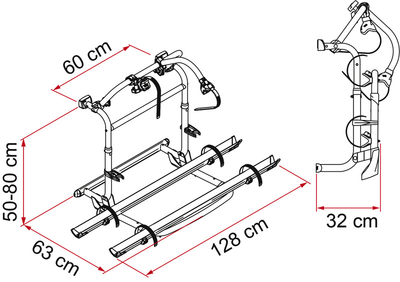 Zadný nosič Carry Bike PRO M pre 2 bicykle, s možnosťou rozšírenia na 4 bicykle (do 60 kg)