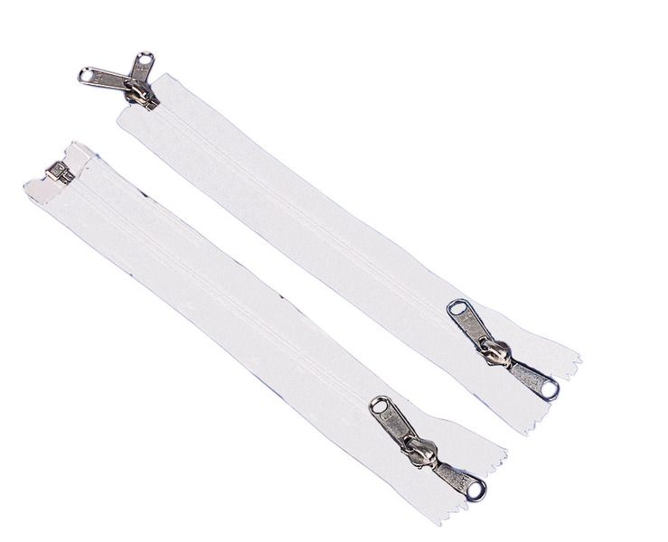 Stan na zips bielej farby s dvojitou rukoväťou, dĺžka 260 cm