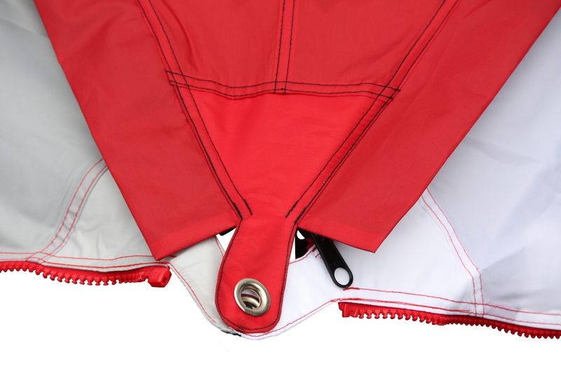 Predlžovacia plachta BENT so zipsom proti dažďu - červená</p>