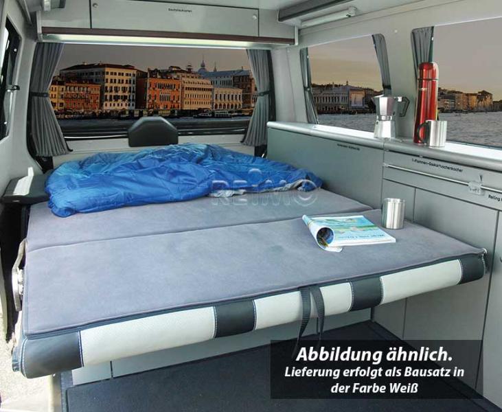 Séria nábytku CityVan, biela s vysokým leskom pre VW T6/5 s krátkym rázvorom