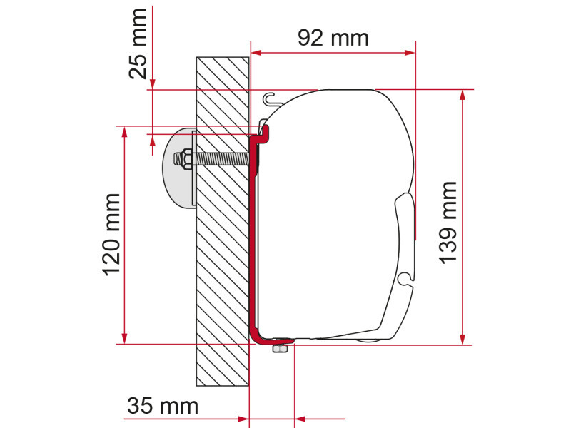 Súprava nástenného adaptéra pre markízu F45</p>