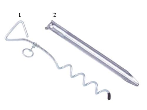 Kolíky na stan, dĺžka 22 cm (10 ks)