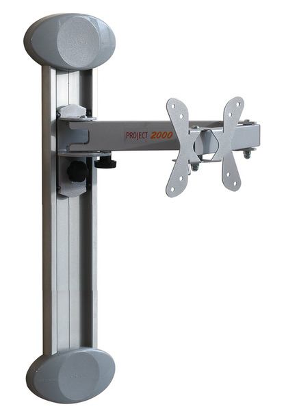 TFT-wall holder, silver, with height adjustment