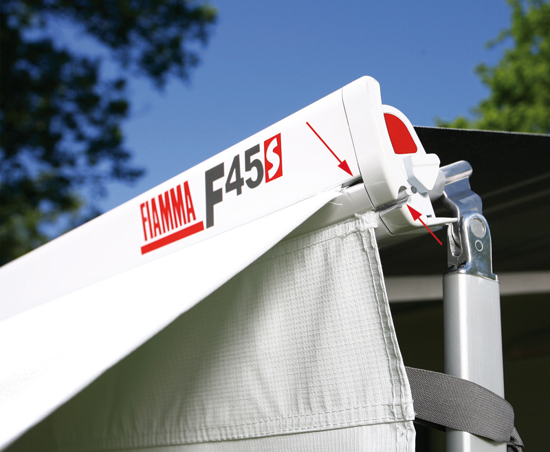 Markíza F45S, 300 cm puzdro Polar White, látka Roayl Grey