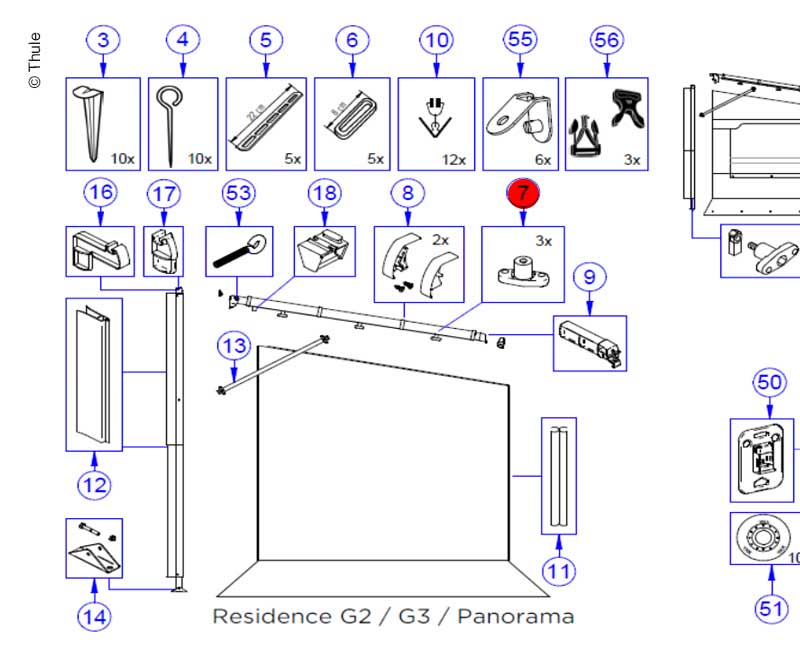 Matica s drážkou M6, šedá, Safari Residence – 3 ks
