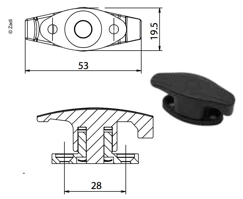 TĂĽr šablóny - 53 x 19,5 mm - čierna</p>