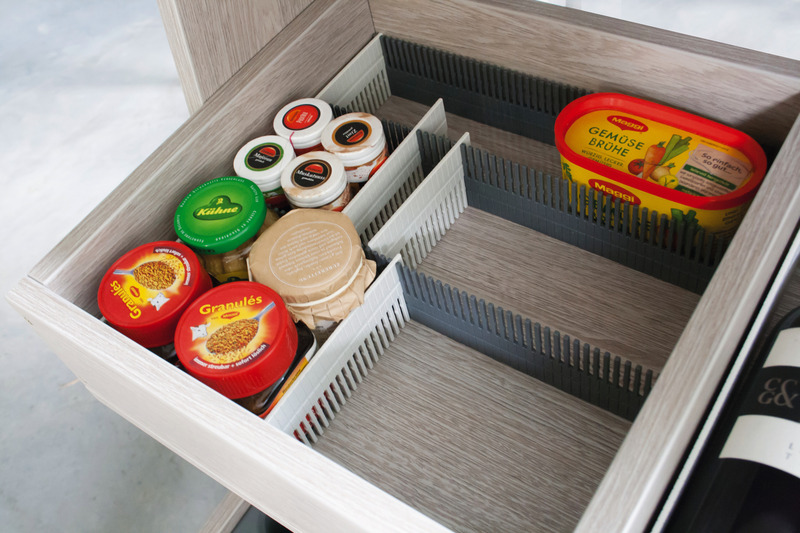 Zásuvkové lišty Purvario - svetlosivá / antracit - sada 8 kusov</p>