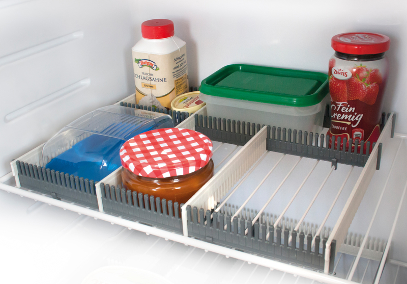 Lišty do špajze Purvario v súprave 8 kusov - svetlosivá/antracitová</p>