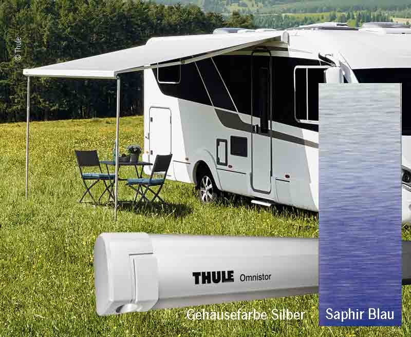 Thule Omnistor 5200, 3,0 m, strieborný kryt, farba: zafírovo modrá