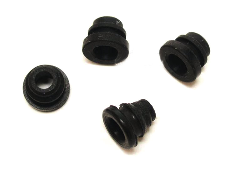 Retaining plugs black 4 pieces