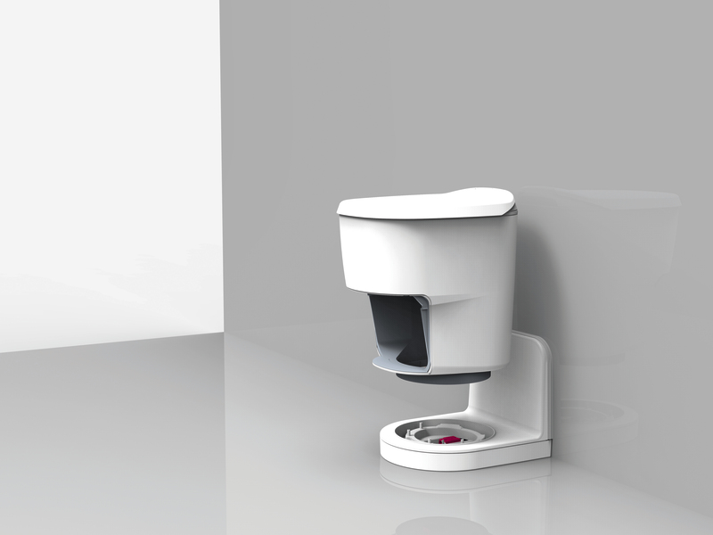 Clesana C1 - waterless toilet with L adapter