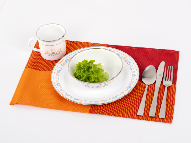 PVC podložka pod tanier 30 x 45 cm – sada 2 kusov – čierna
