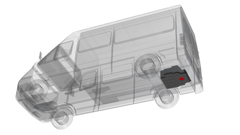 Nádrž na odpadovú vodu Ford Transit od roku 2015 - 90 l</p>
