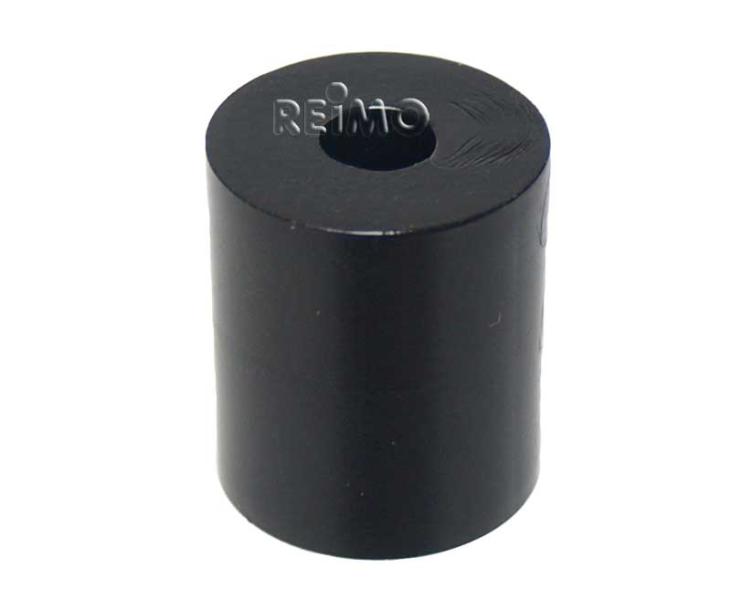 Rozperná objímka okrúhla čierna z PA, H28mm x 24mm, stred otvoru 8,4mm