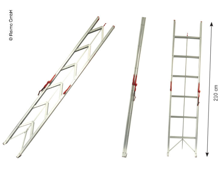 Ladder, foldable 2.1m with slip-resistant  treads