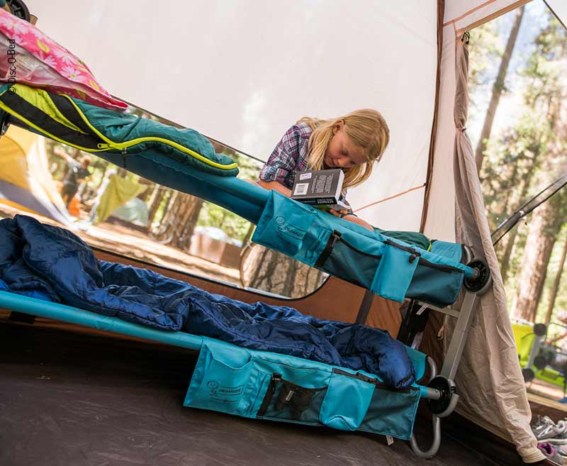 Detská poschodová posteľ Kids-O-Bunk pre deti modrej farby,