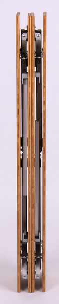 Kempingový stôl s bambusovou doskou - 100 x 65 x 42/65 cm</p>