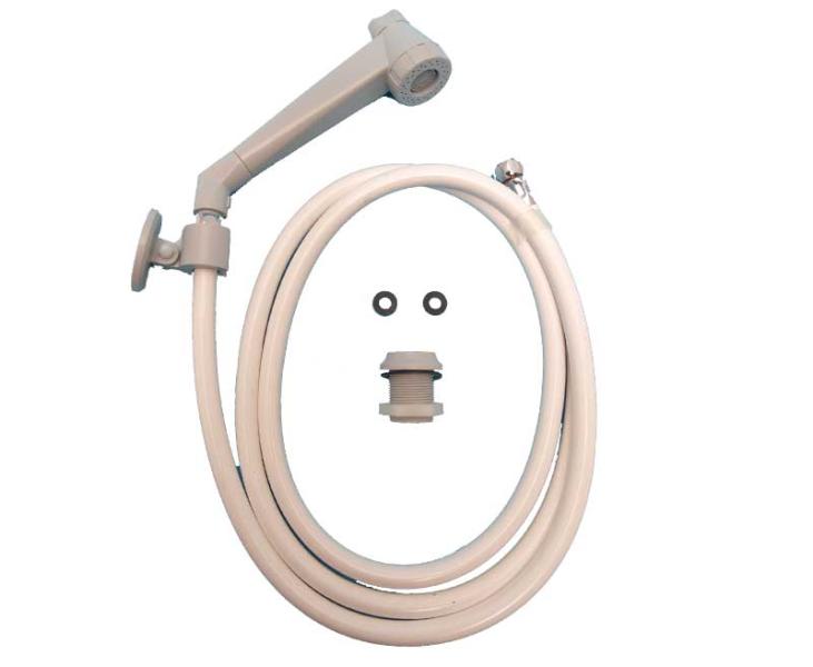 Sprchová súprava moderná sivá s hadicou 2 m, voľne položená