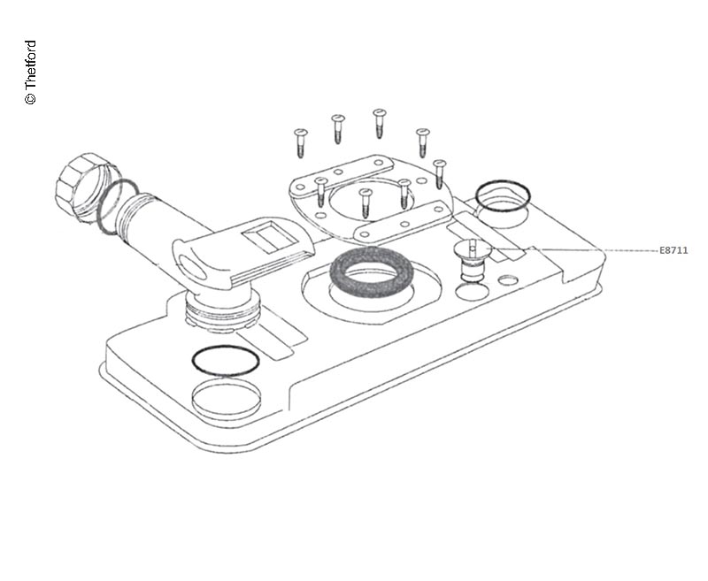 Odpadová nádrž s posuvným gombíkomC234