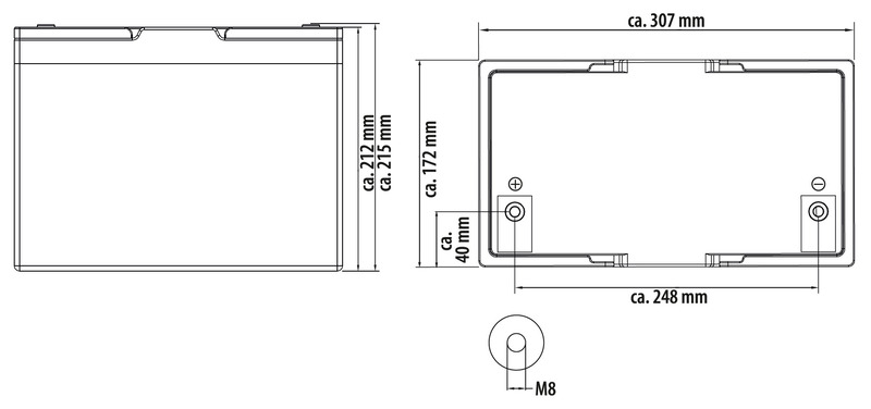LiFePO4-batéria MC-LB100 – 100 Ah