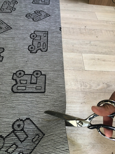 Koberec do interiéru 50 x 150 cm, sivý, vzorovaný, 45 % polyester/55 % bavlna