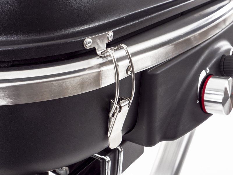 Plynový gril na vozíku s 2 horákmi a koncovým bezpečnostným zariadením - 50 mbar