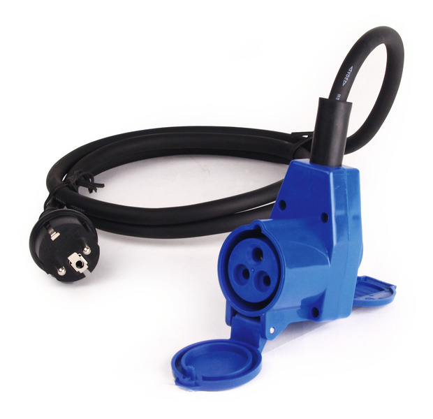 Adaptérový kábel Schuko so šikmou spojkou - 1,5 m