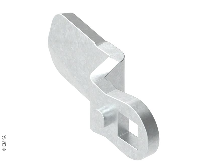 Jazýček pre bezpečnostný zámok dverí, výška: 28 mm, dĺžka: 45 mm