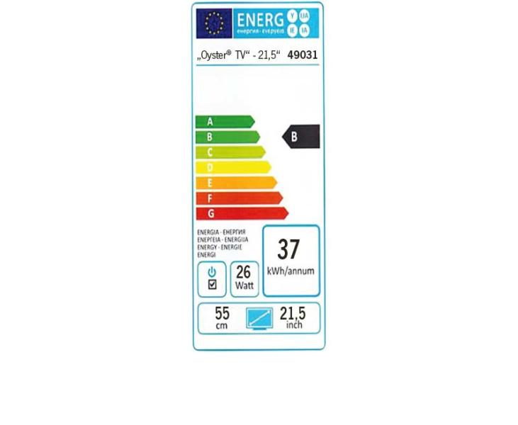 12 V televízor Oyster® TV 21,5" s tunerom DVB-T2/DVB-S2