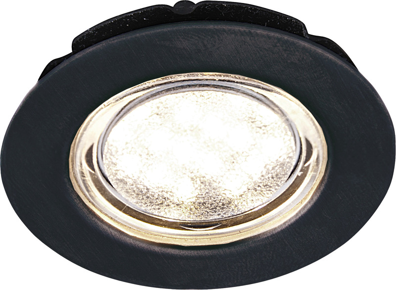 Recessed spotlight Vega 48, black, 1W, 81lm