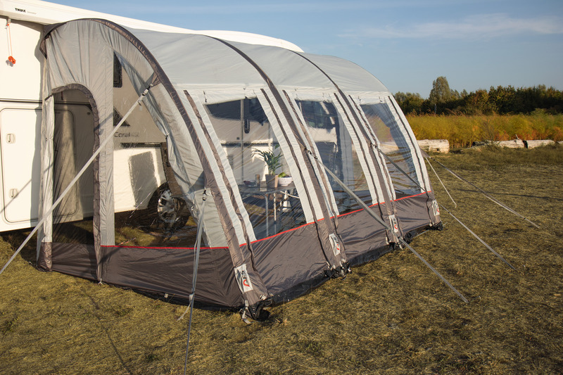 Vzduchová markíza pre obytné automobily CASA AIR, svetlosivá/sivá, vrátane vzduchového čerpadla