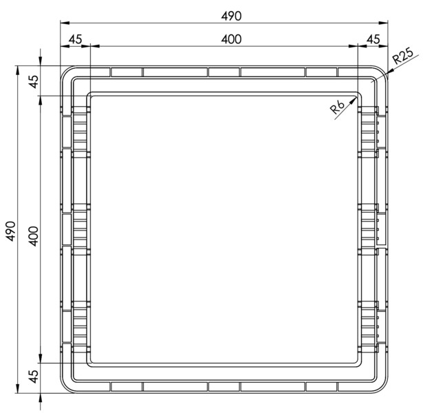 MaxxAir MaxxFan Deluxe adaptérový rám strešnej kapoty pre Fiat Ducato - 40 x 40 cm