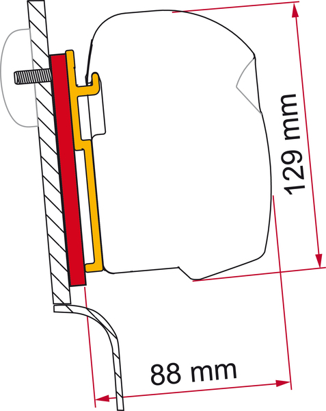 Adaptér na markízu pre F43van / F45i / F45iL Westfalia</p>