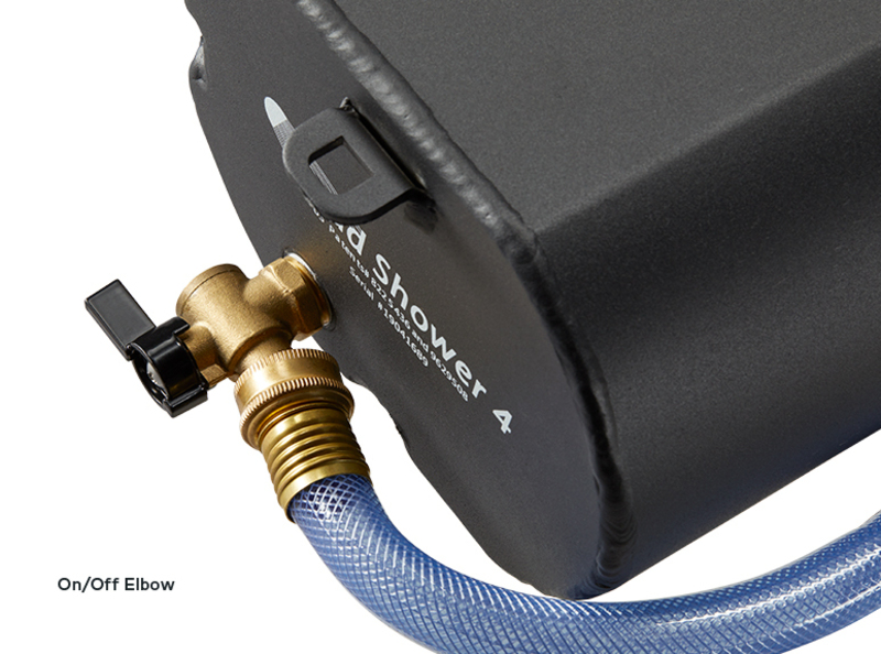 RoadShower - Hliníková solárna sprcha na montáž na strešný nosič</p>