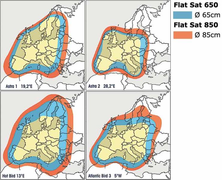 Plochý satelit Easy 850 mm