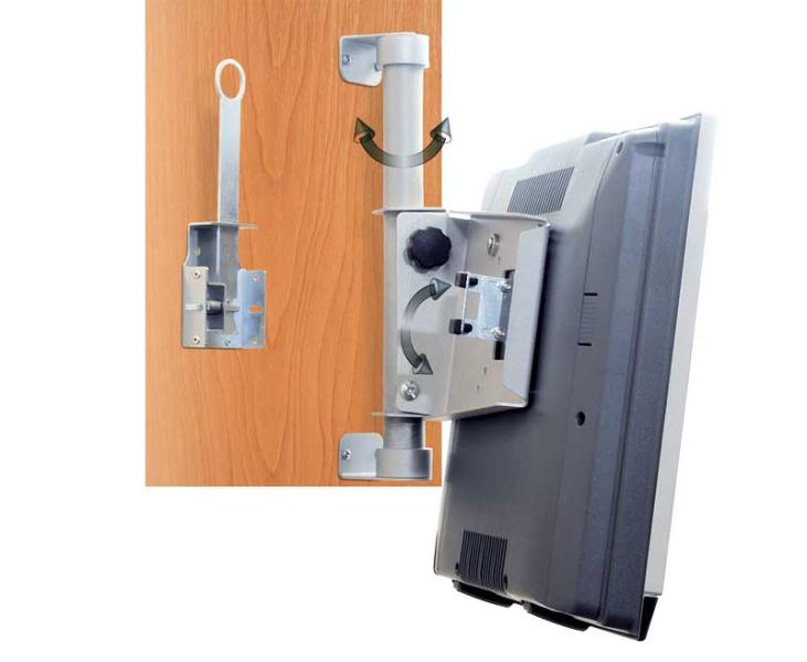 Držiak TFT, otočný + naklápací, ľavý s modrým LED osvetlením