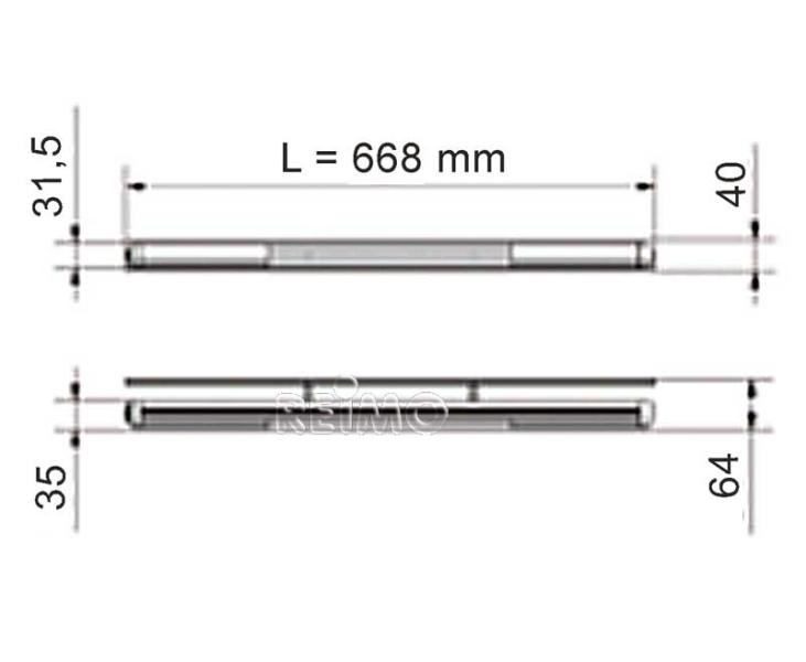 Stolná lampa Stilo LED66,8cm