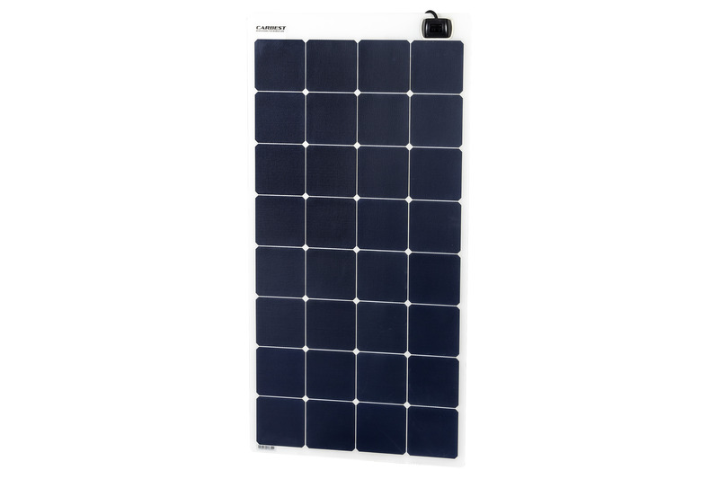 Ohybné solárne moduly „Power Panel Flex 110“ 12 V/110 z, 1125 × 540 × 3 mm, biele