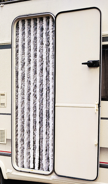 Fleecový záves 100x200cm sivý/biely na markízu alebo balkónové dvere