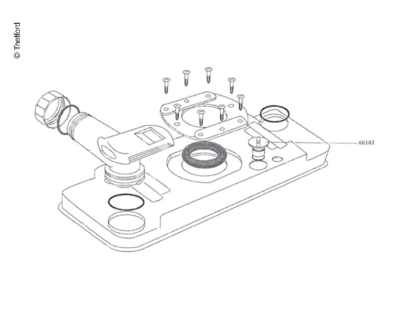 PP C2-2 Posuvný gombík nádrže na odpadovú vodu