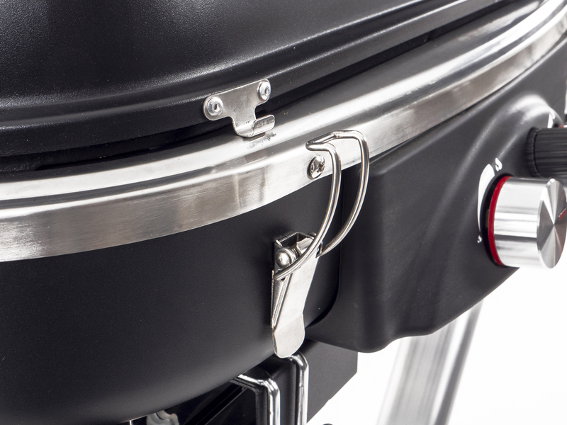Plynový gril na vozíku s 2 horákmi a koncovým bezpečnostným zariadením - 30 mbar